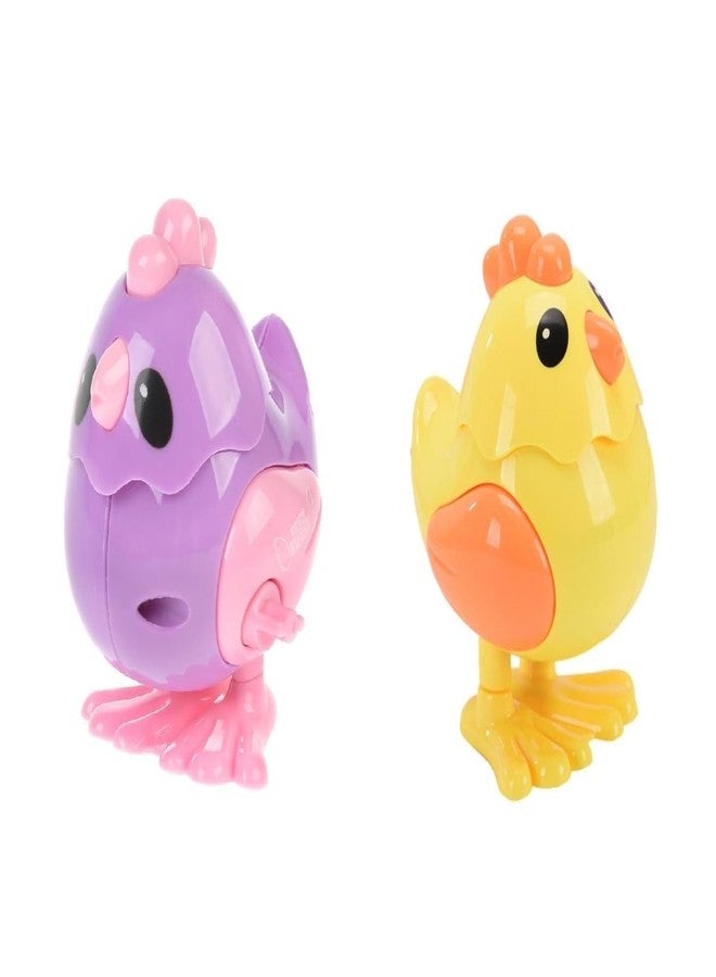 acrown Cute Animal Toys for Kids Sensory Worm Animal Wind up Colorful Toy Insect Figurines for Boys and Girls Multicolor (Chicken Toy) - Image 1